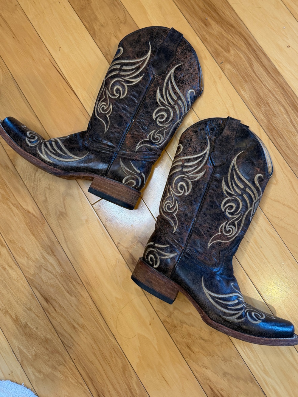 Circle G by Corral Distressed Leather Embroidered Western Boots 7.5M L5058 - Picture 8 of 11